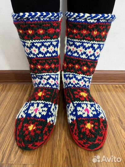 Вязаные Носки джурабы зимние, теплые