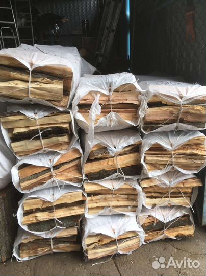 Дрова, дрова фруктовые, дрова в мешке