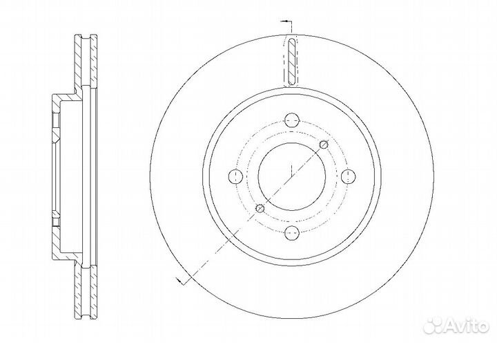 Диск тормозной вентилируемый G-brake GR-20787