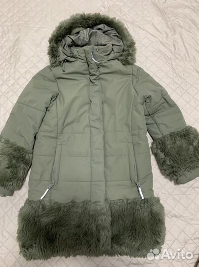 Пальто зимнее для девочки 134 - 140