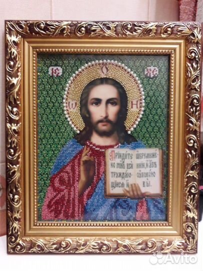 Икона вышитая бисером
