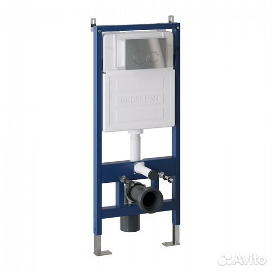 Инсталляция, клавиша хром глянец+унитаз GR-4441S