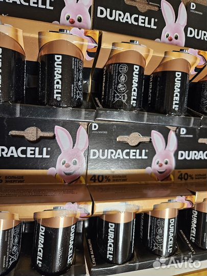 Батарейки щелочные Duracell (размер D / LR20)