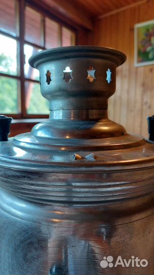 Самовар на дровах медный