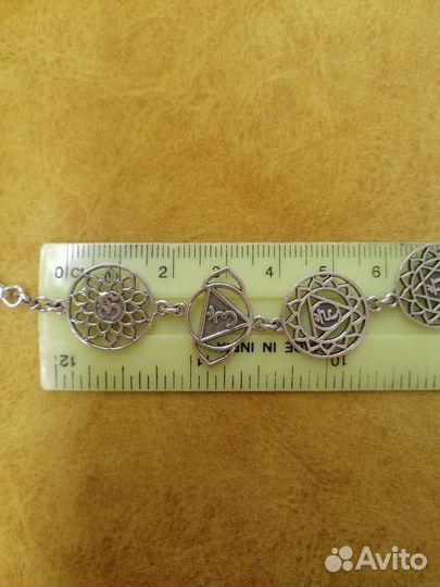 Браслет чакры серебро