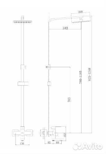 Душевая система Haiba HB 24803