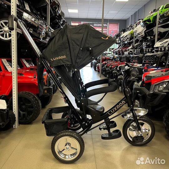 Детский велосипед трехколесный с ручкой