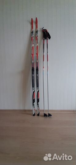 Лыжи беговые комплект (лыжи+крепл+ палки+ ботинки)