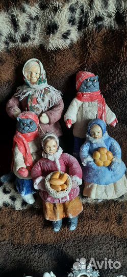 Ватные елочные игрушки