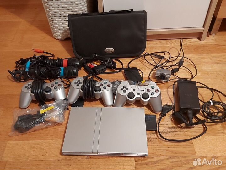 Sony playstation 2 PS2 slim серебряный