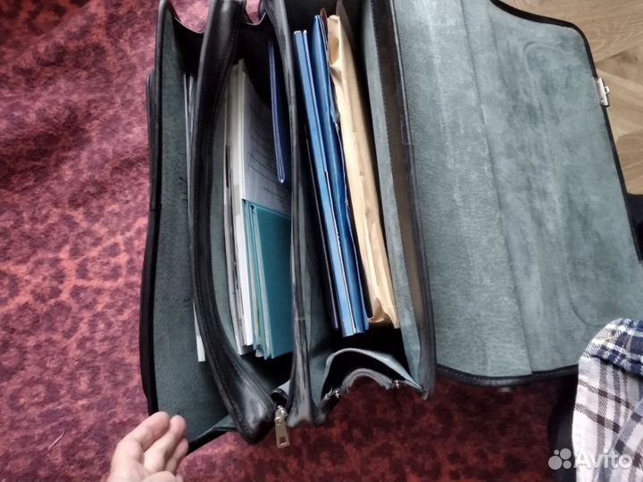 Мужской кожаный портфель бу