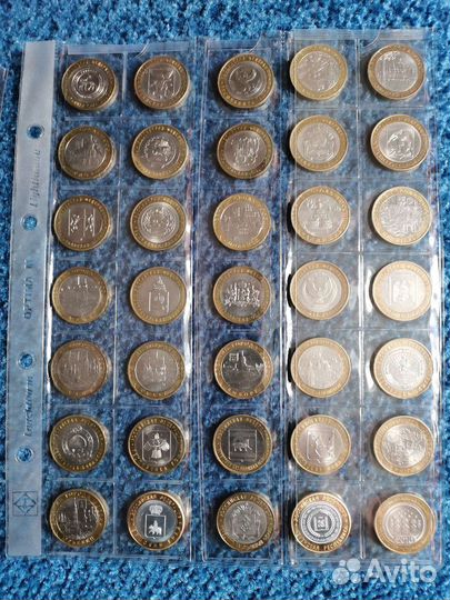 Полная коллекция бим. 10руб монет (131шт.) без чяп