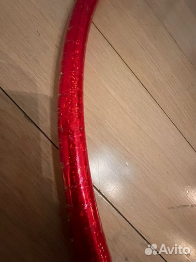 Обруч гимнастический красный с чехлом