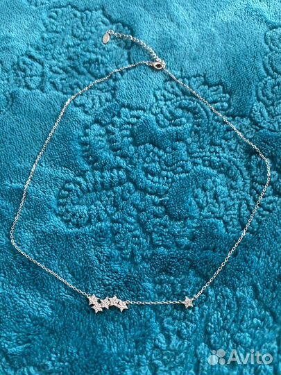 Серебряное колье со звёздами