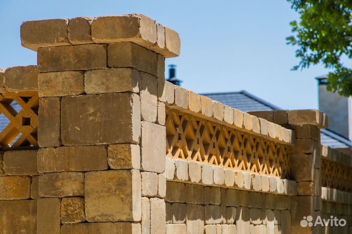 Забор из блока камня Патио