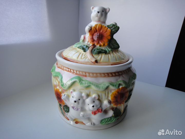 Шкатулка / сахарница керамическая