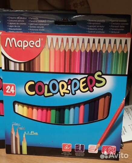 Новые карандаши Maped 24 шт