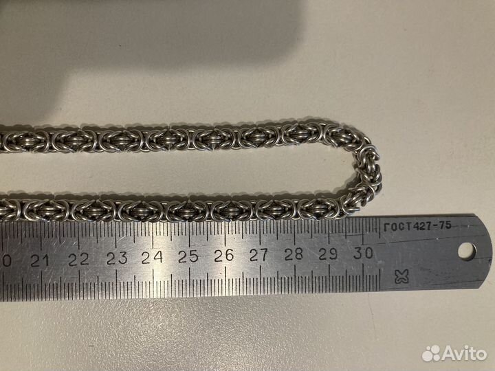 Серебрянная цепь с крестом
