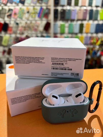 Новые наушники airpods pro + чехол в подарок