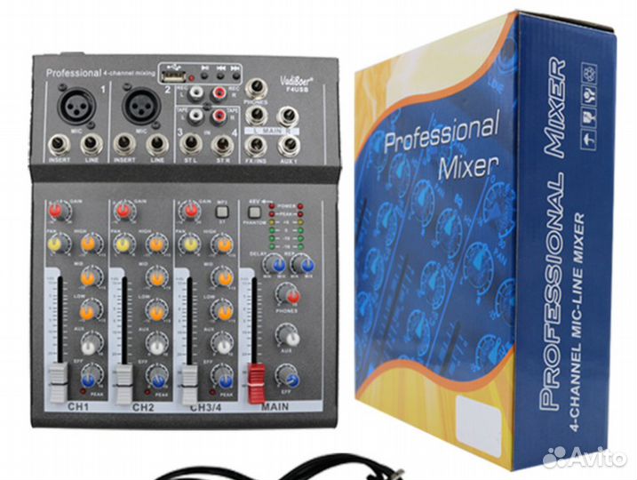 Микшер, микшерный пульт новый Audio Mixer F4
