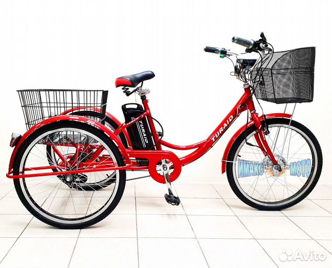 Велосипед (Li-ion) 3-х колёсный Turaid красный