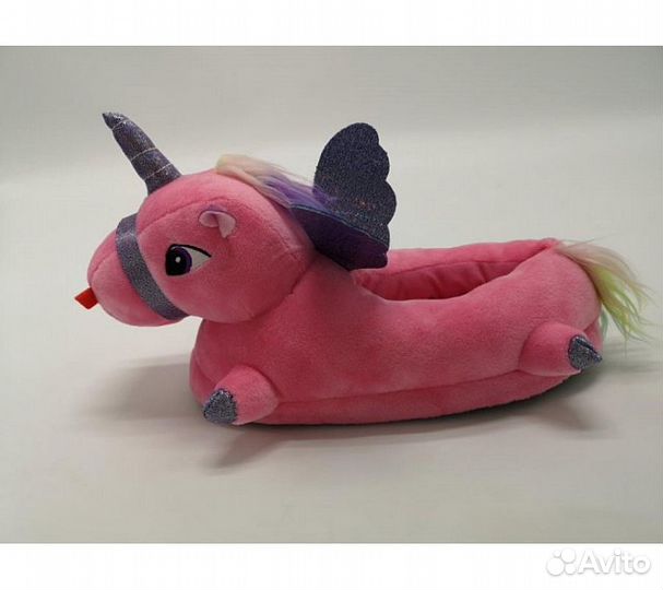 Тапочки FunFur Единорог-3 светящиеся Розовый