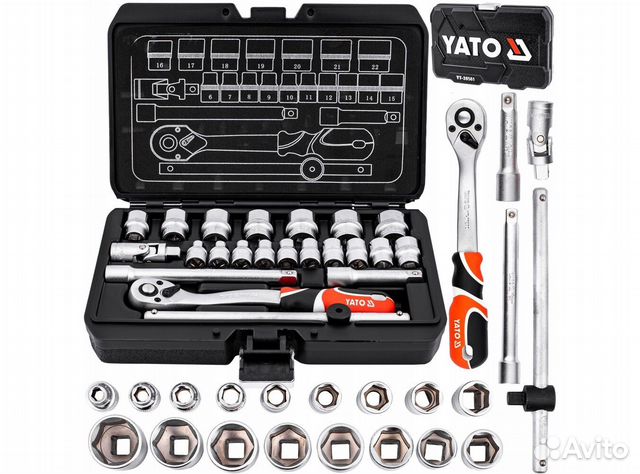 Набор торц. головок yato 3/8 22 эл