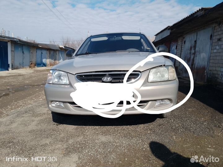 Фара левая на hyundai accent