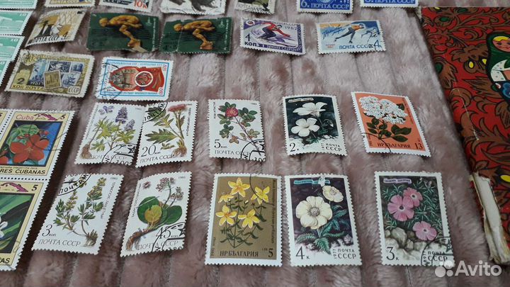 Почтовые Марки Почта СССР Цветы Спорт 1959 - 1985