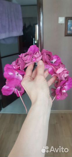 Ободок для волос ручной работы