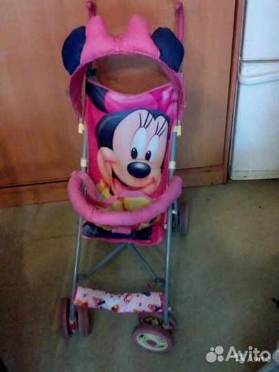 Прогулочная коляска трость Минни маус