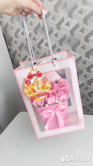 Букет из мыльных роз