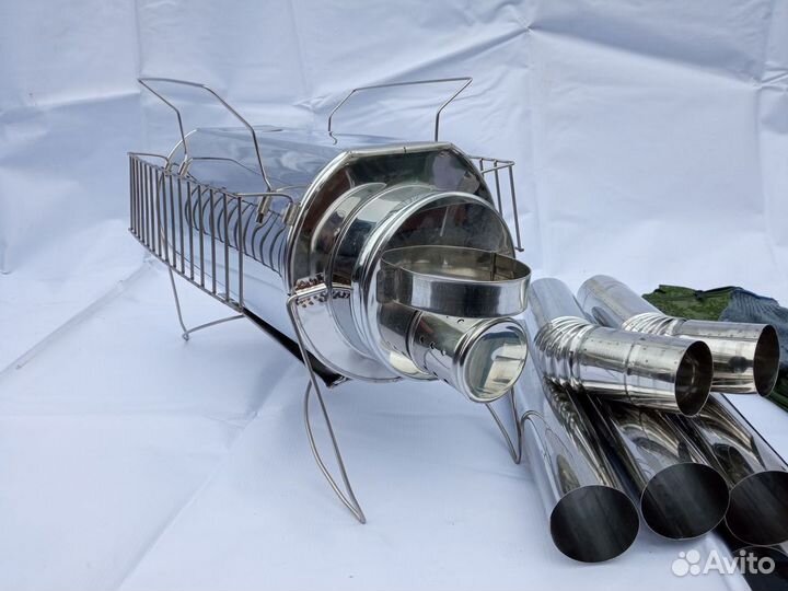 Печь коптильня Кабанчик на 15 л. с решетками