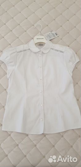 Блузка школьная, белая для девочки silver Spoon