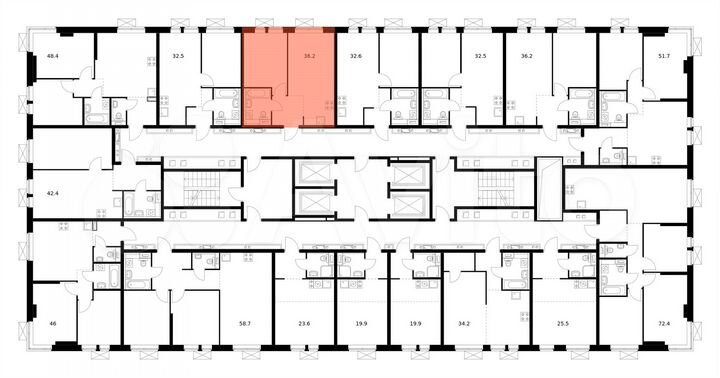 1-к. квартира, 36,2 м², 29/33 эт.