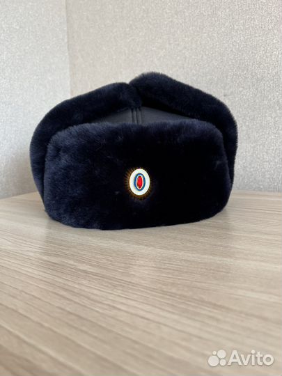 Шапка-ушанка меховая для сотрудников овд РФ