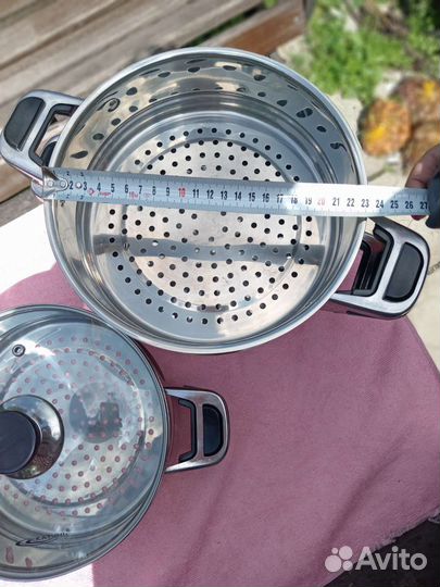 Кастрюля, мантоварка, пароварка из нержавейки