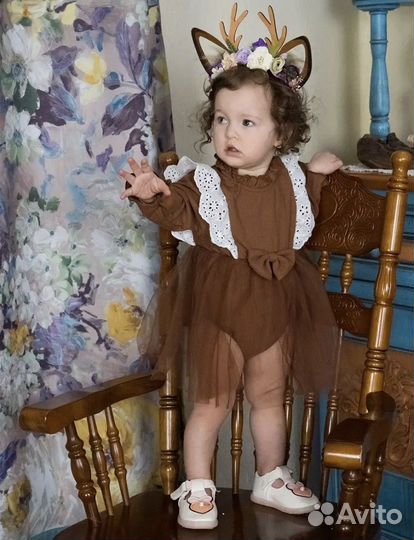 Платье боди для девочки 74 80