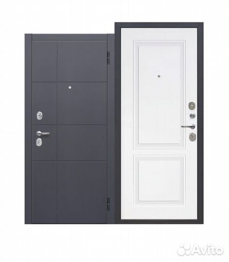 Дверь входная в квартиру Гарда 2 Велюр Белый soft