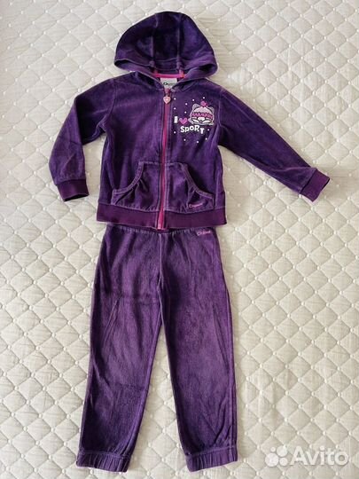 Костюм флис, велюр, кардиган, джинсы 104 110 116