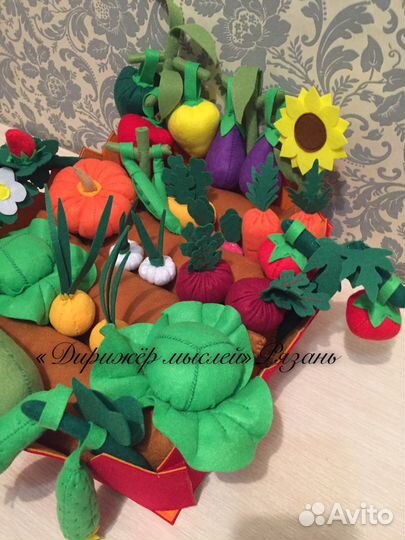 Огород из фетра