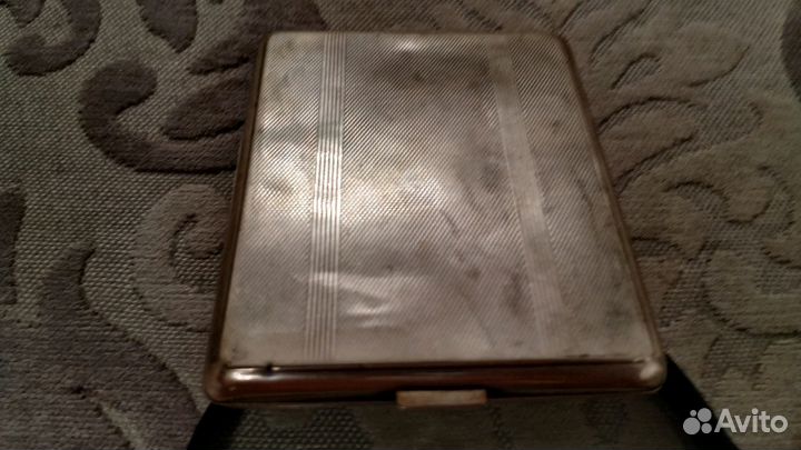 Портсигар серебреный