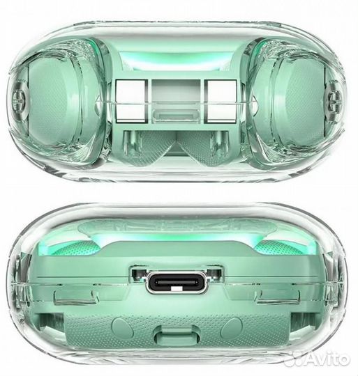 Беспроводные наушники acefast T8 зеленый Crystal