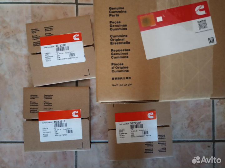 Кольца поршневые Cummins газель ISF 2.8 4309423