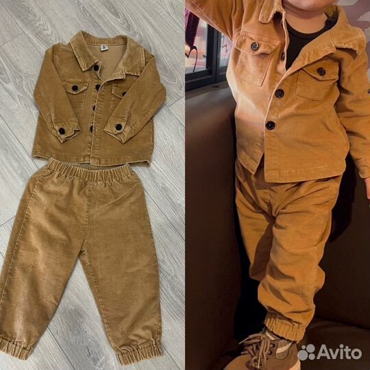 Костюм вельветовый праздничный на мальчика 86 р-р