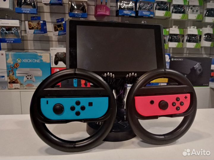 Nintendo Switch + 2 руля-контроллера (Гарантия)