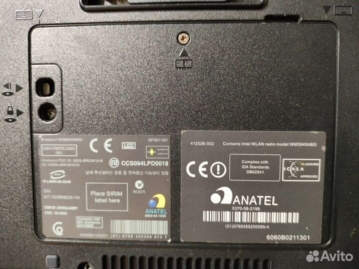 Ноутбук HP compaq nx 6310