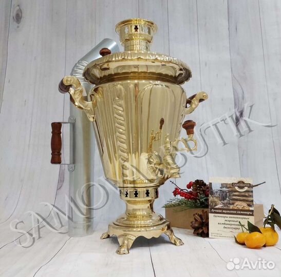 Самовар на дровах. Рюмка плетёная. Тула