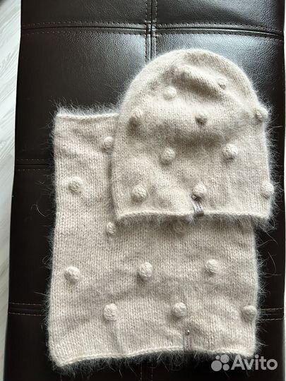 Комплект шапка и снуд женский