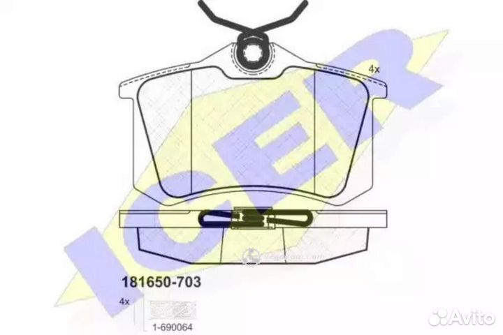 Колодки задние Renault Scenic 181650703